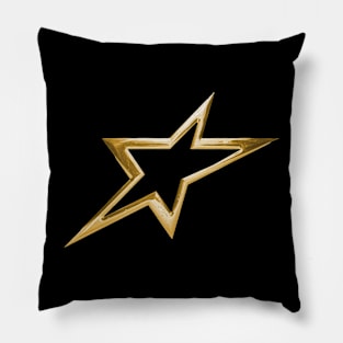 Golden Star Pillow