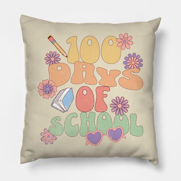 100 days of school girls shirt Pillow by Polynesian Vibes