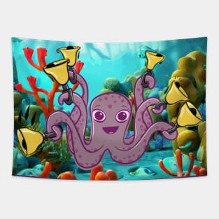 Octopus Handbell Ringer In The Sea Tapestry