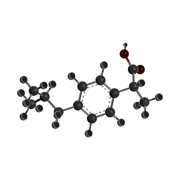 Ibuprofen Molecule by ChemECool