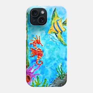Seahorse and Fish Buddies Phone Case