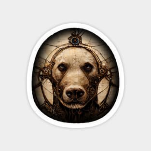 Labrador Retriever Surreal Steampunk Artwork, Dog Lover Magnet
