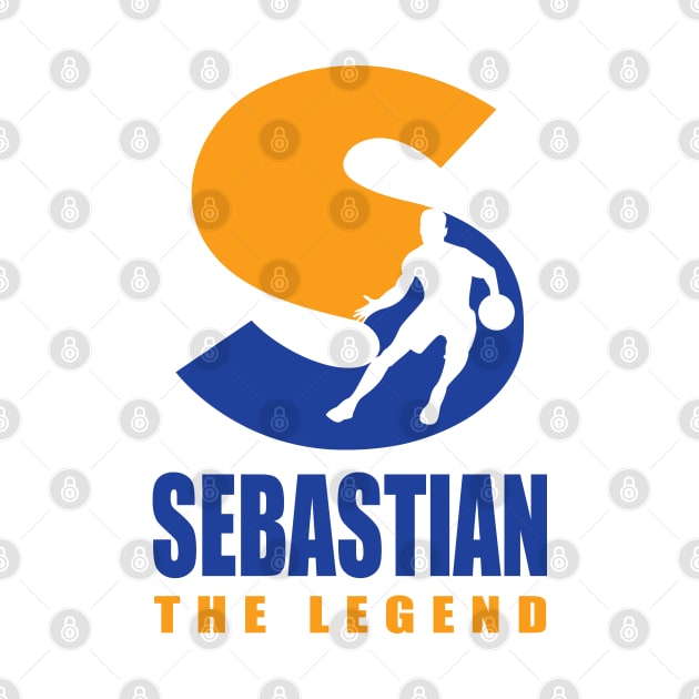 Sebastian Custom Player Basketball Your Name The Legend by Baseball Your Name