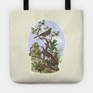 Tropical Birds Nature Illustration Tote