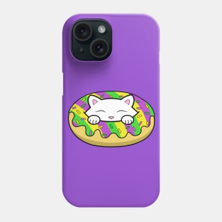 Mardi Gras Cat Donut Phone Case