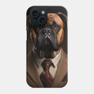 Bullmastiff Dog in Suit Phone Case