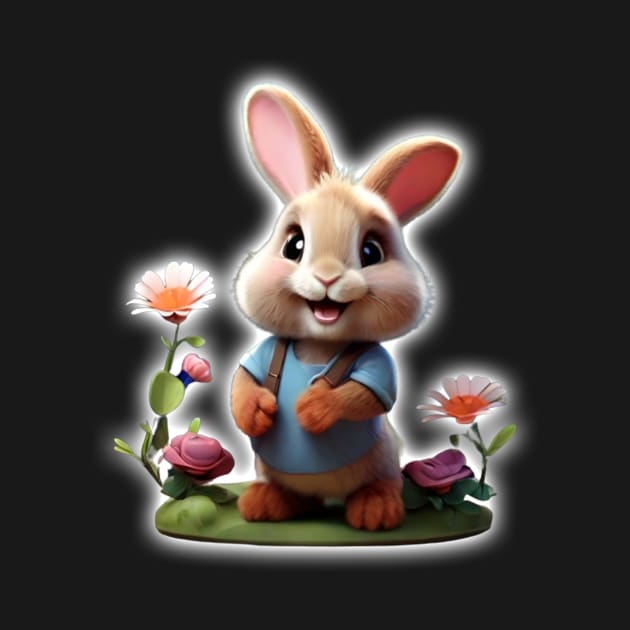 Floral Hopper bunny by Bubble Flexy