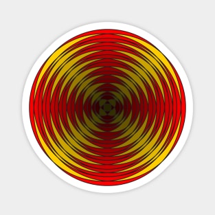 Fuzzy Circular Logic Red 3 Magnet