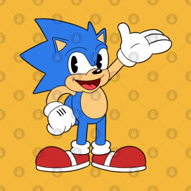 Sonic the hedgehog by Style cuphead 