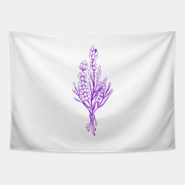 Lavender Branches Tapestry by therinanana