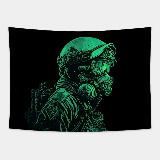 Green Poison Soldier Tapestry by AnAzArt