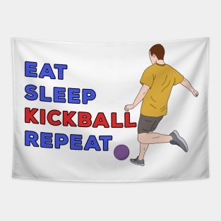 Eat Sleep Kickball Repeat Tapestry