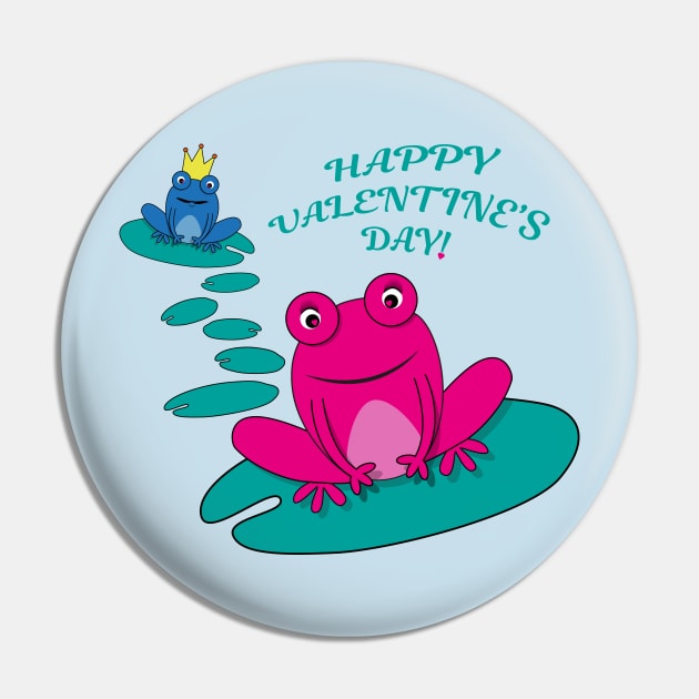 Frogs Valentine Pin by PrintablesPassions