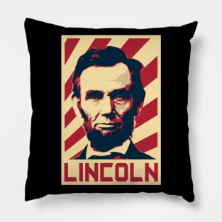 Abraham Lincoln Retro Propaganda Pillow