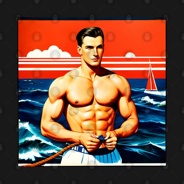 Soviet style homoerotic art by YasBro