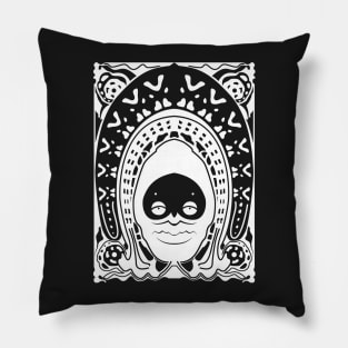 Grimoire Noir (White on Black) Pillow