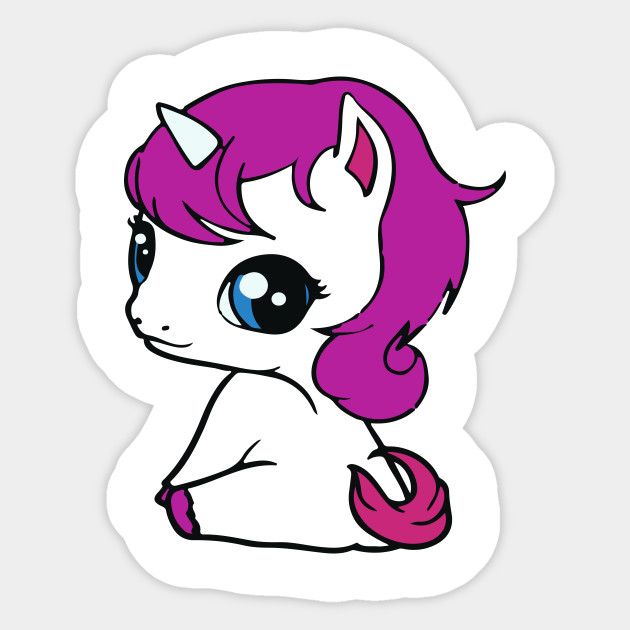 Chibi Baby Pocket Baby Unicorn Sticker Teepublic