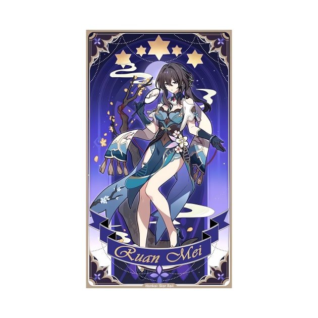 Ruan Mei Revelation Card Honkai Star Rail by kazatodoesart