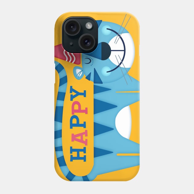 Happy Tiger Phone Case by richhwalsh