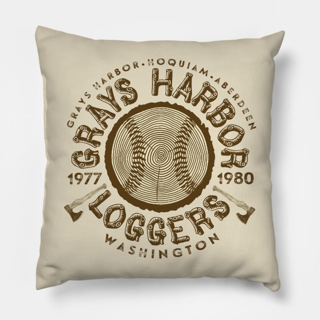 Grays Harbor Loggers Pillow by MindsparkCreative