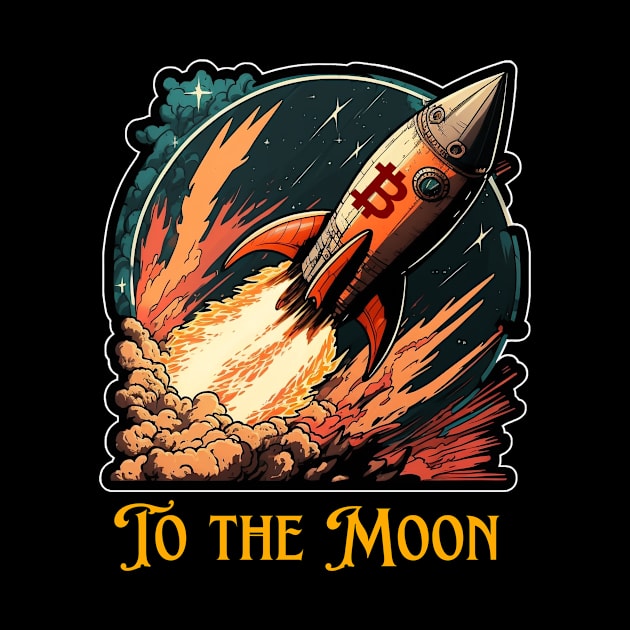 Bitcoin HODL Rocket to the Moon - Perfect for Crypto Enthusiasts by Snoe