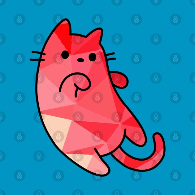 Pink Cat Triangle Pattern by GlanceCat