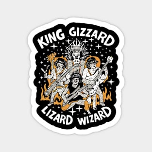 The King Gizard And Wizard Lizard Magnet