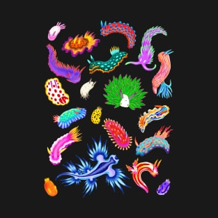 Rainbow Nudibranchs (Sea Slugs) Assortment T-Shirt