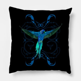 Blue Parrot Pillow