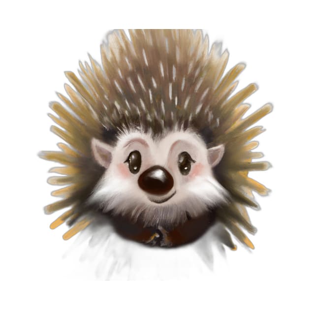 Cute Porcupine Drawing by Play Zoo