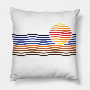 Sunset over Sea and Sand Pillow