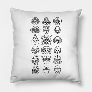 Jet Set Radio Cast (black) Pillow