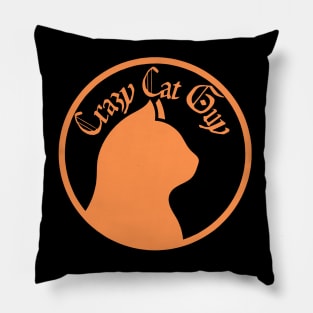 Crazy Cat Guy Pillow