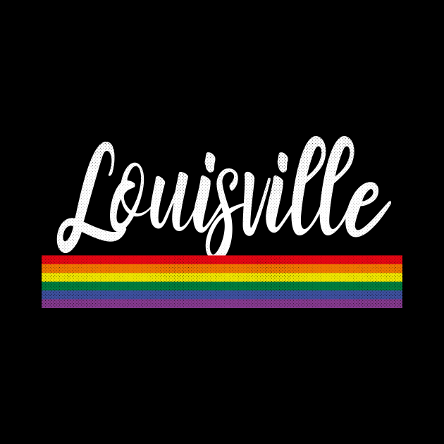 Louisville, Kentucky KY Pride Simple Rainbow Louisville Tapestry