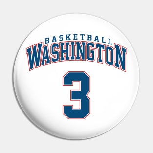 Washington Basketball - Player Number 3 Pin