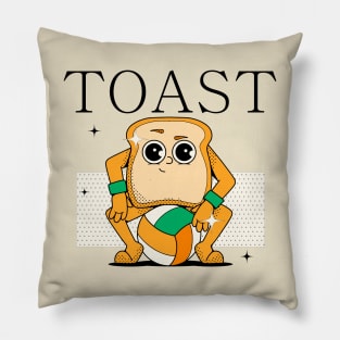 Hand Drawn Toast Fun Pillow