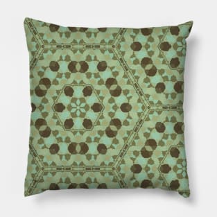 Green Mosaic Spanish Tile Pillow