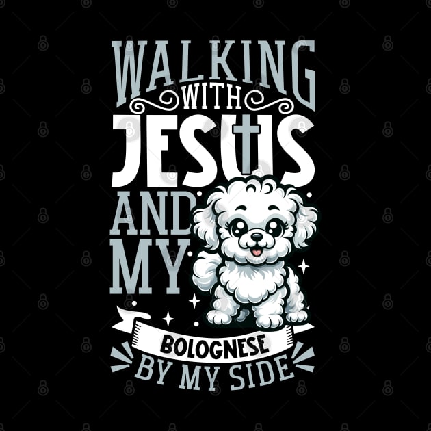 Jesus and dog - Bolognese dog by Modern Medieval Design