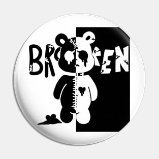 Broken Bear Design Pin