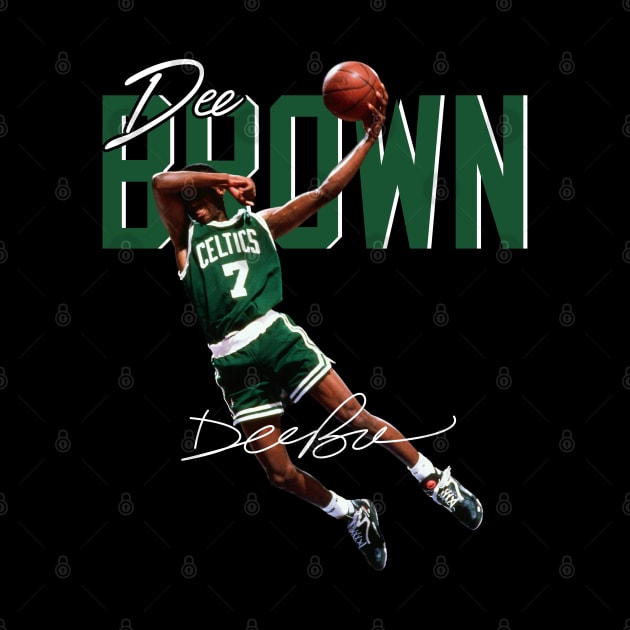 Dee Brown Basketball Legend Signature Vintage Retro 80s 90s Bootleg Rap Style by CarDE