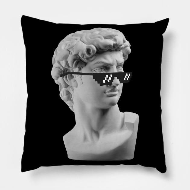 David in pixels glassies Pillow by DAVID COVID 19 T-Shirt