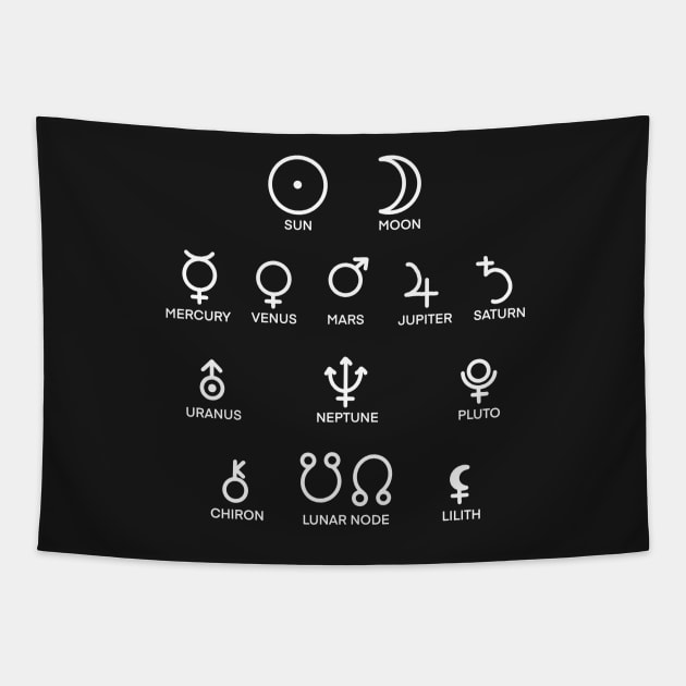 astrology planets Tapestry by Carries Design 