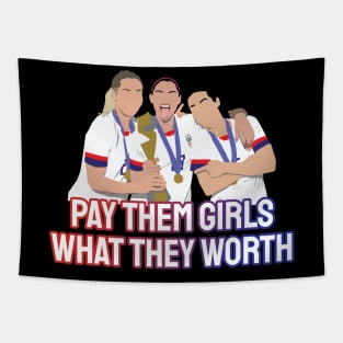 USWNT Pay Them Girls Tapestry