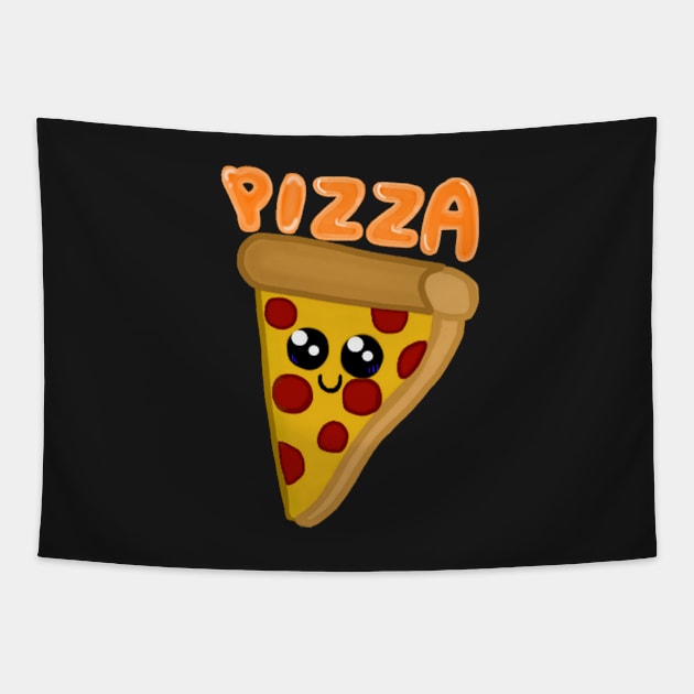 Kawaii Pizza Tapestry by CatGirl101