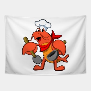 Lobster as Chef with Wooden spoon Tapestry