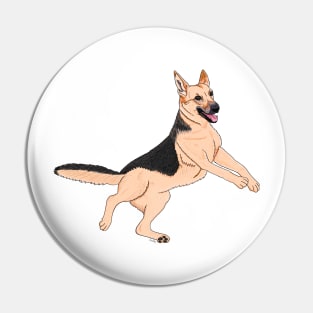 German Shepherd Jumping Pin