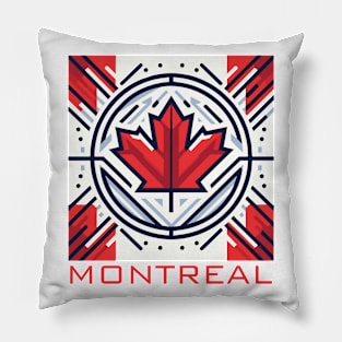 Montreal Quebec Canada Flag Pillow