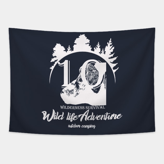 wilderness survival - wildlife adventure outdoor camping Tapestry by The Bombay Brands Pvt Ltd