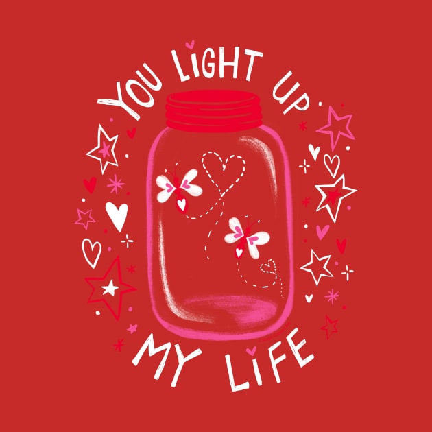 You light up my life - fireflies in a jar valentines day gifts by Steph Calvert Art