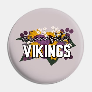 Floral Vikings Pin